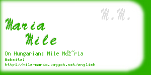 maria mile business card